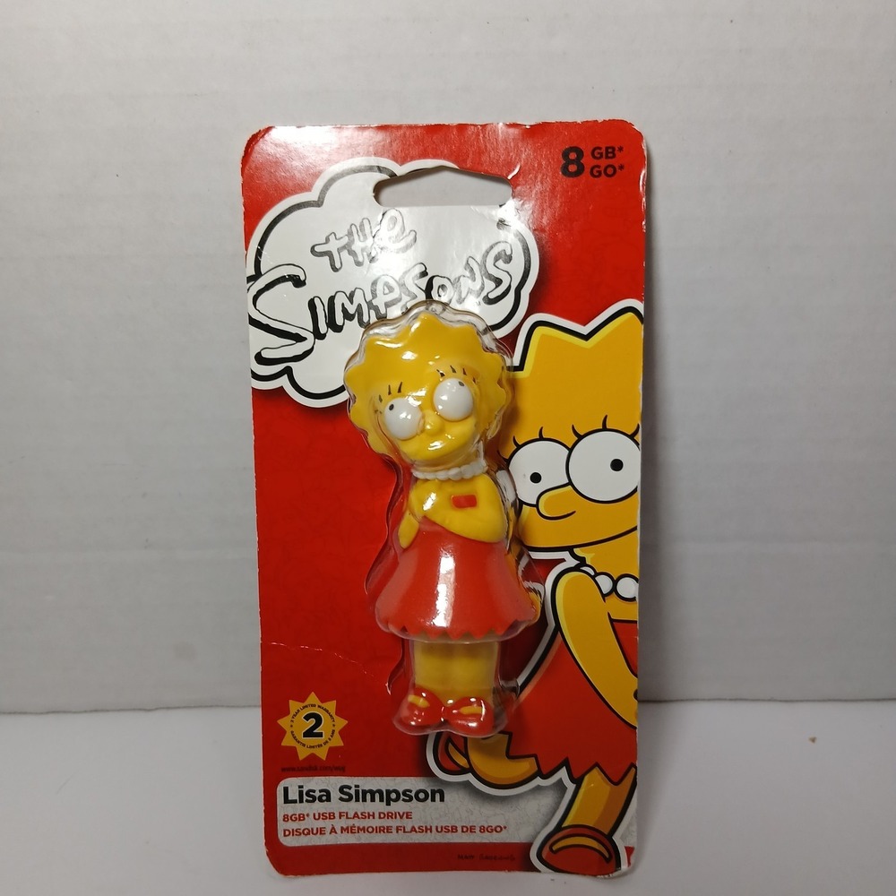 The Simpsons Sandisk 8 GB Computer Flash Drive Lisa Simpson
